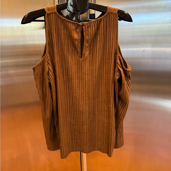 Chico's Rich Brown Pleated Blouse - Picture 5 of 10